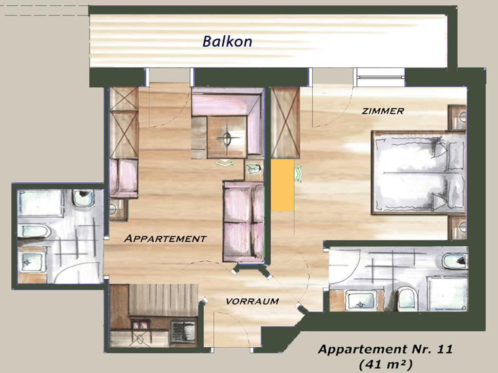 Garni Appartement Alpenresidence كاديبيترا الغرفة الصورة
